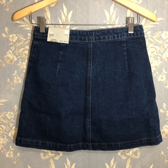 Dark Denim Blue Skirt - Picture 3 of 4